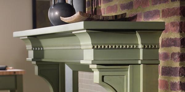 Decorative Mantle in Georgetown Knotty Alder Seagrass Dry Brush