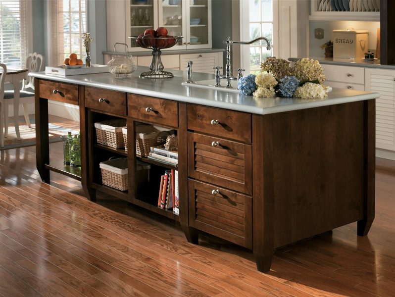 Cabinets With Louvered Doors Provide Stylish Storage Schuler Cabinetry At Lowes
