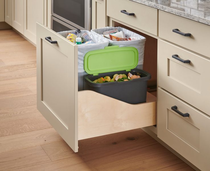 Pull-Out Waste Container and Compost Bin